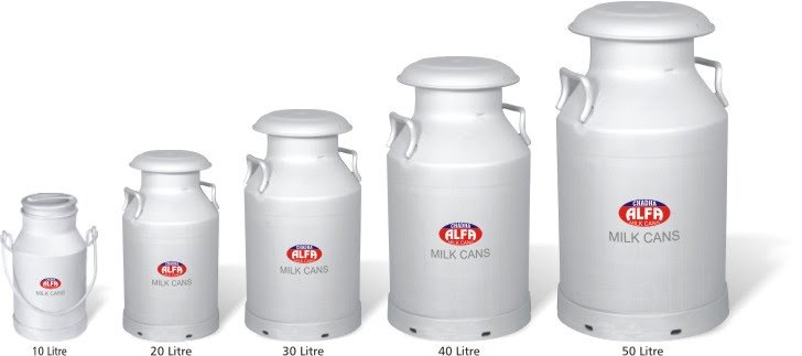 milk cans