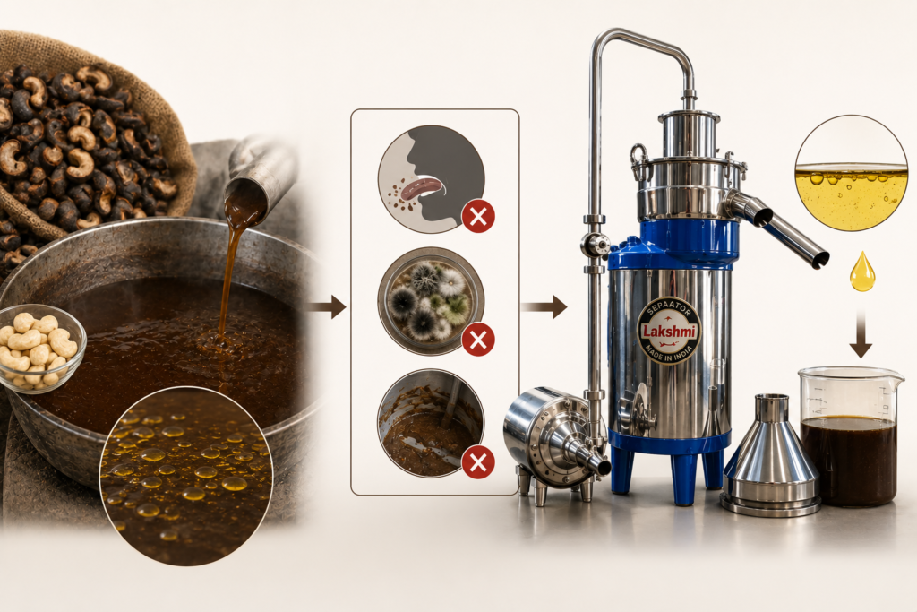 Why India's Leading Kattha Processors Are Switching to Centrifugal Clarification 2 The Missing Step in Cashew Kattha Processing